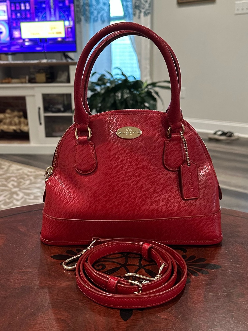 Vintage! Coach Perfect!!! Mini Dome Crossbody Red Bag BEAUTIFUL!